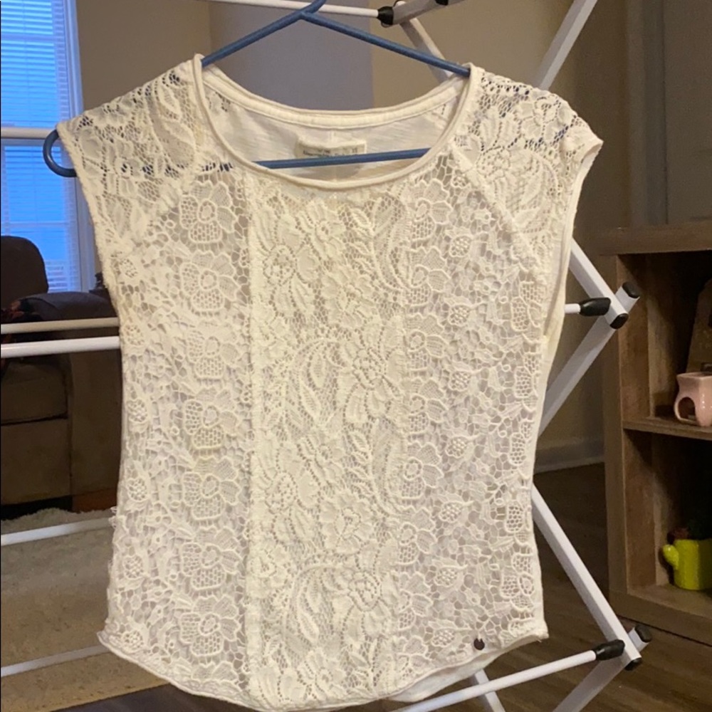 White lace top